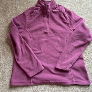 Lands' End Women's Fleece Pullover - Rose Pink